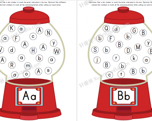 《26个英文字母配对游戏练习纸》英语启蒙PDF 百度云网盘下载