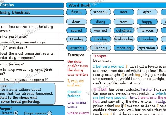 《英国小学写作知识总结 Writing Knowledge Organiser》提高英文写作能力学习包PDF 百度云网盘下载