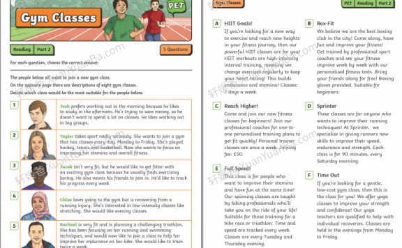 《Twinkl2024新版最新PET考试的练习题》PET适用的阅读理解与写作练习纸PDF 百度云网盘下载