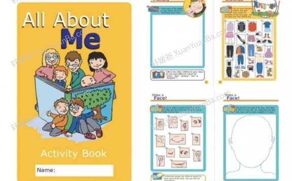 《All About me Activity Book》32页国外精美小学英语自我介绍素材PDF 百度云网盘下载