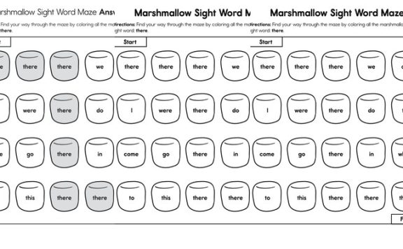 《Kindergarten Marshmallow Sight Words Activities》幼儿启蒙高频词练习册附答案 PDF 百度云网盘下载