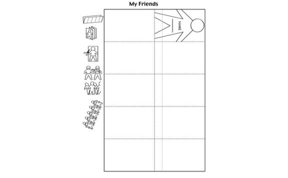 《My Friend我的朋友折叠mini小书》英语手工素材材料1页 PDF 百度网盘下载