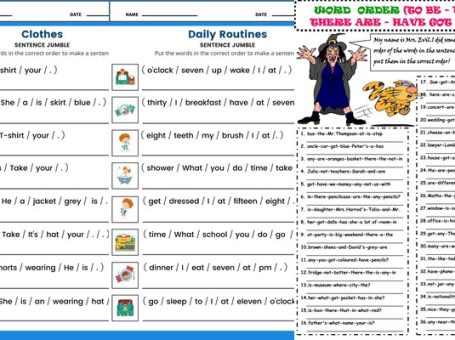《Sentence 英语语序专项练习纸3件套》Worksheet 句子排序训练 PDF 百度网盘下载
